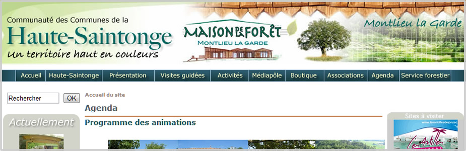 Site internet de la maison de la Forêt